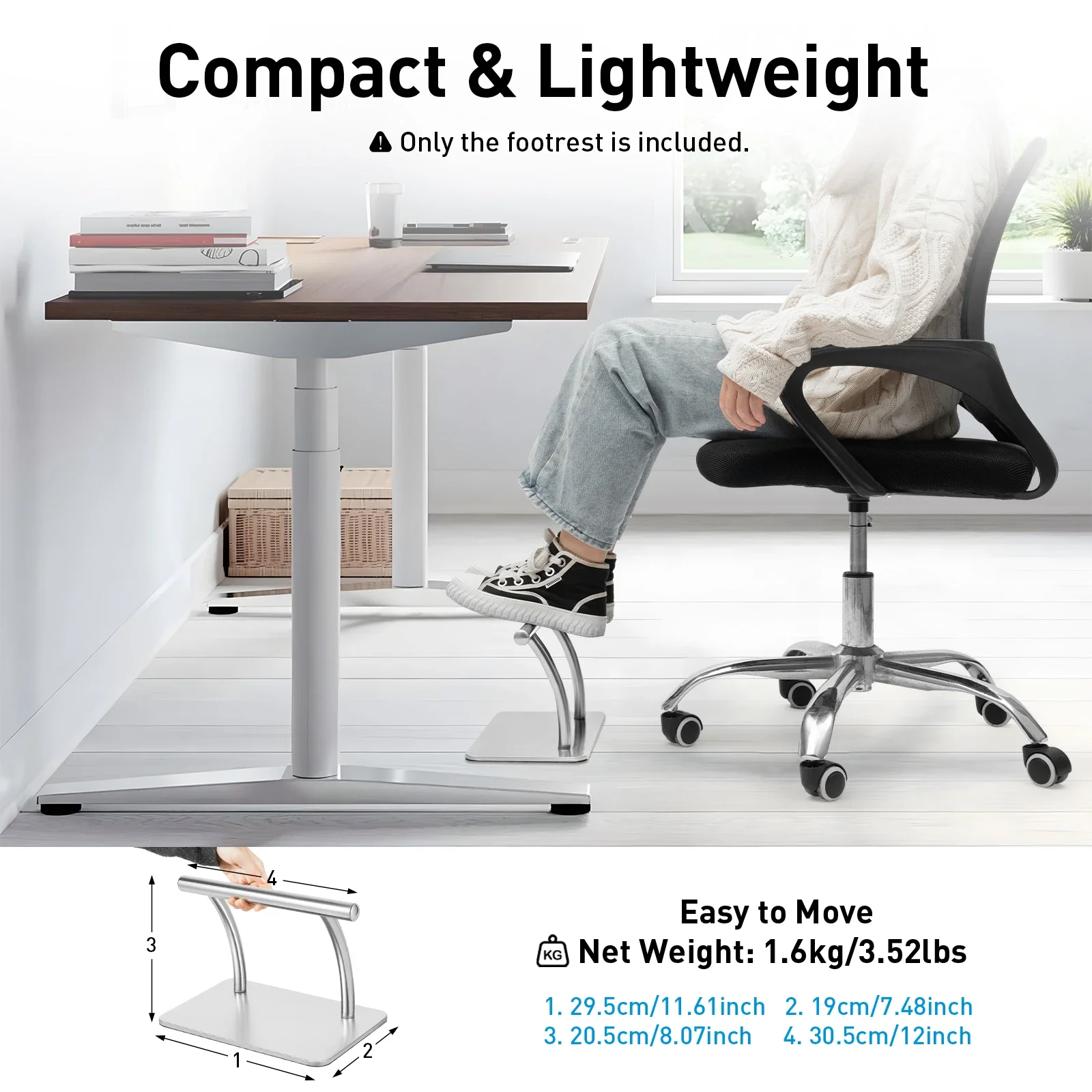 Repose-pieds en acier inoxydab - Footrest Under Desk avis et prix